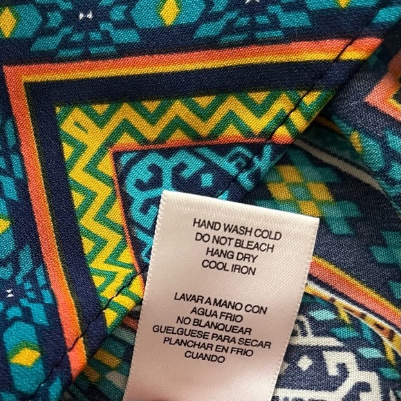 Signature Studio contemporary style chevron pattern top tunic S multicolor - Picture 13 of 14